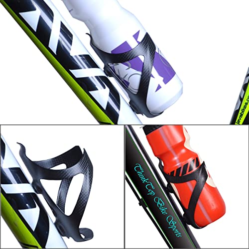 Carbon Fiber Bike Water Bottle Cage - 2 Pack