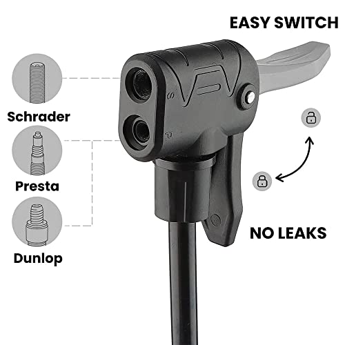 150 PSI Bike Pump with Dual Valves