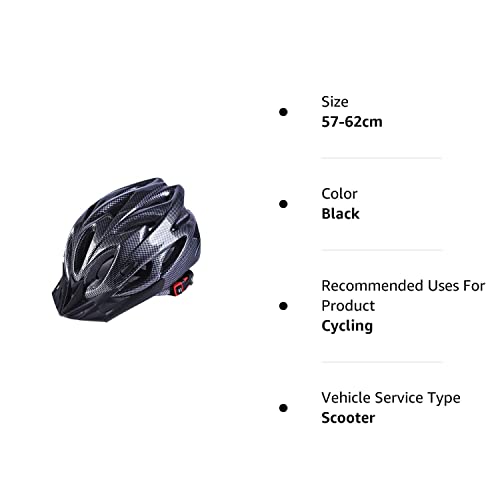 Lightweight Adult Bike Helmet with Airflow (Black)