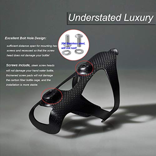 Carbon Fiber Bike Water Bottle Cage - 2 Pack