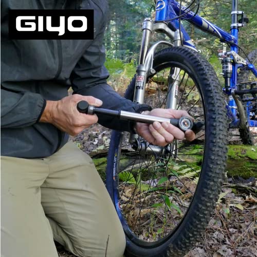 GIYO Bike Pump with Gauge - HP HV Max