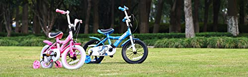Elevon Dinos Kids Bike Kids Bicycle with Removable Training Wheels and Basket 12 Inch 14 Inch 16 Inch 18 Inch for Boys Girls Ages 2-9 Years Old