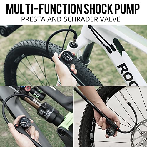 High Pressure Bike Shock Pump for Suspension & Tires