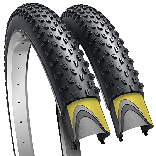 Fincci Pair 29 x 2.10 Inch Bike Tire 52-622 Foldable Tires with 1mm Anti Puncture Proof Protection for MTB Mountain Gravel Hybrid Bike Bicycle - Pack of 2