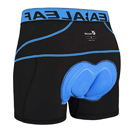 Men's Blue Padded Cycling Underwear by BALEAF