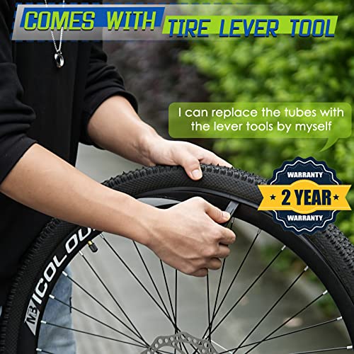 4 Pack 16"/ 20"/ 24"/ 26" Bike Tubes with 2 Tire Levers, Bicycle Inner Tube Schrader Valve Fit 1.75/1.95/2.10/2.125, Bike Inner Tube for Road/MTB/Kids Bike by Hydencamm