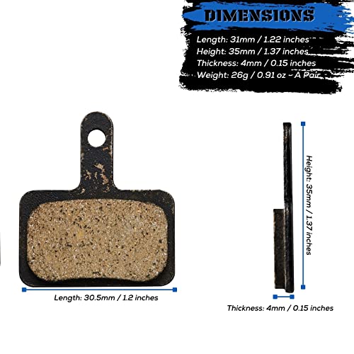 2 Pairs Resin Bike Disc Brake Pads for TRP Tektro Shimano