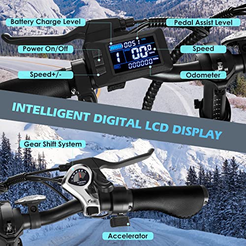 Zacro Fat Tire Electric Bike, 500W, 20MPH