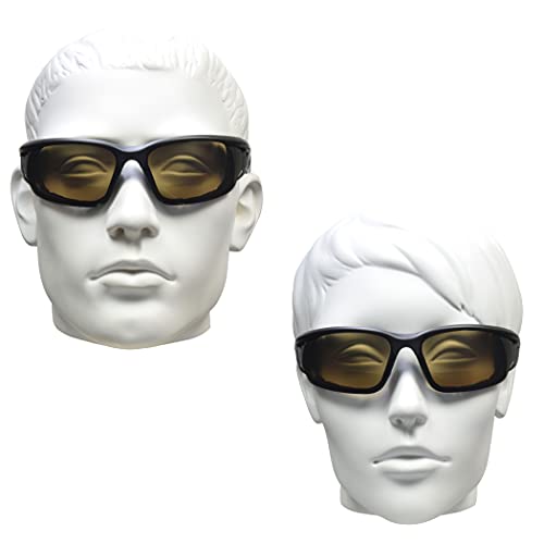 Padded bifocal sunglasses for motorcycle riding