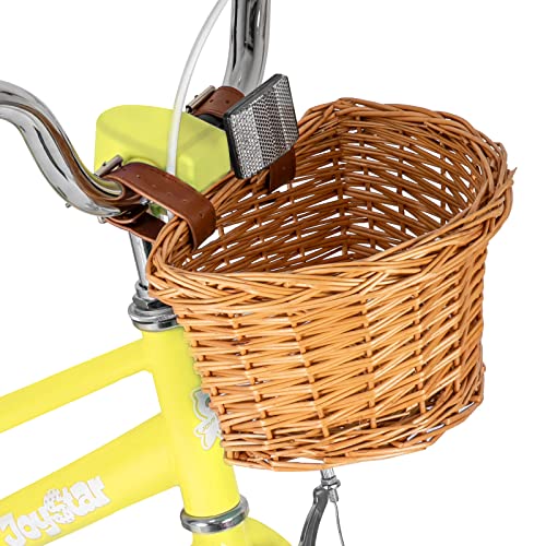 JOYSTAR 14 inch Kids Bike for Toddlers 3-5 Years (39"-47") Girls, Girls Bike with Training Wheels & Basket, Kids' Bicycle Yellow