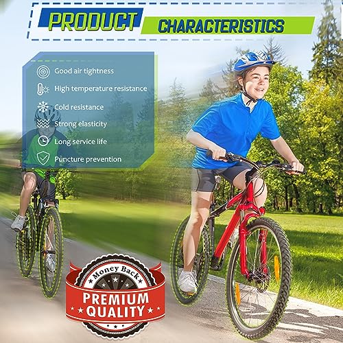 4 Pack 16"/ 20"/ 24"/ 26" Bike Tubes with 2 Tire Levers, Bicycle Inner Tube Schrader Valve Fit 1.75/1.95/2.10/2.125, Bike Inner Tube for Road/MTB/Kids Bike by Hydencamm