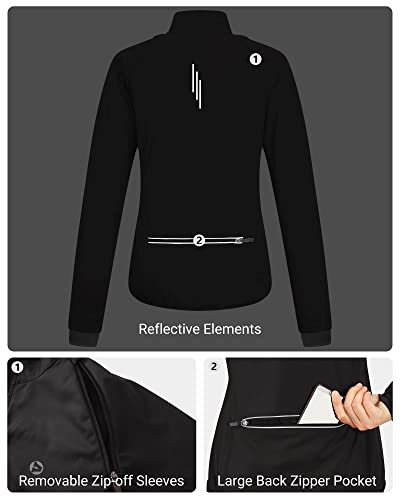 Women's Waterproof Cycling Jacket with Removable Sleeves
