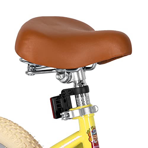 JOYSTAR 14 inch Kids Bike for Toddlers 3-5 Years (39"-47") Girls, Girls Bike with Training Wheels & Basket, Kids' Bicycle Yellow