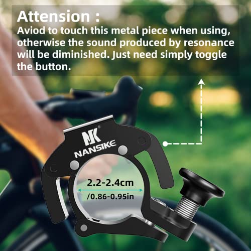 NANSIKE Red Mini Bike Bell, 100dB, Upgraded