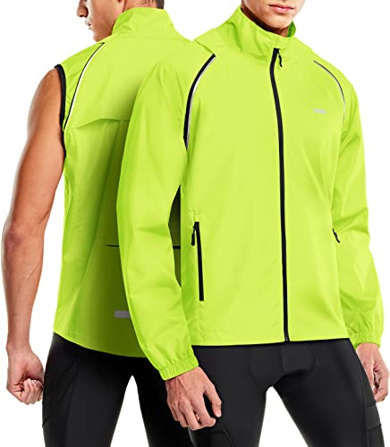TSLA Men's Removable Sleeve Cycling Jacket