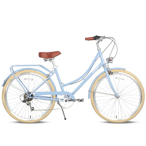 Women's 26" Hybrid Bicycle AVASTA - Blue/Beige