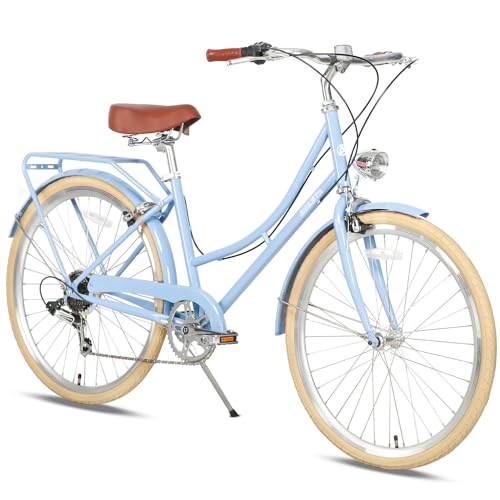 Women's 26" Hybrid Bicycle AVASTA - Blue/Beige