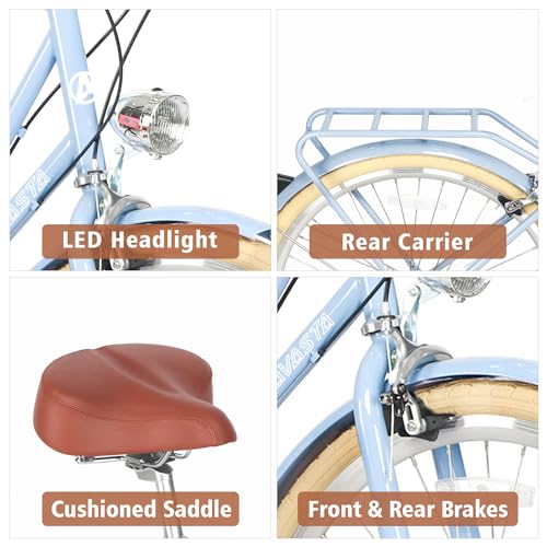 Women's 26" Hybrid Bicycle AVASTA - Blue/Beige