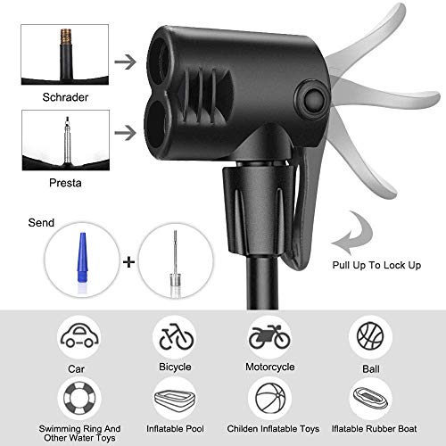 Portable Mini Bike Pump for All Bikes and Balls