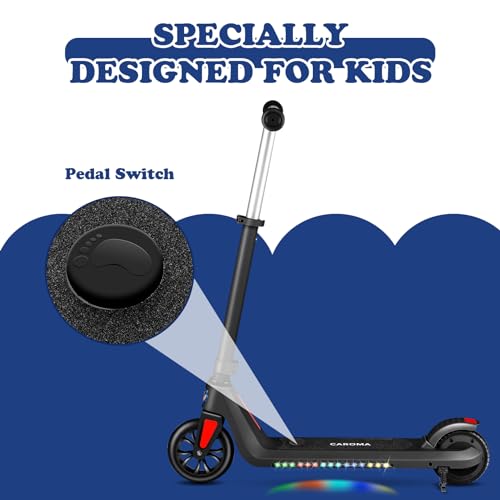 Electric Scooter for Kids Ages 6-12, Colorful Lights