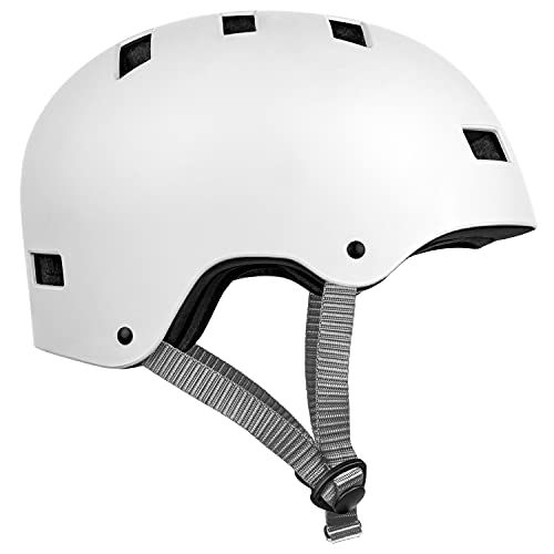 Matte White Adult Bike/Skate Helmet - Large