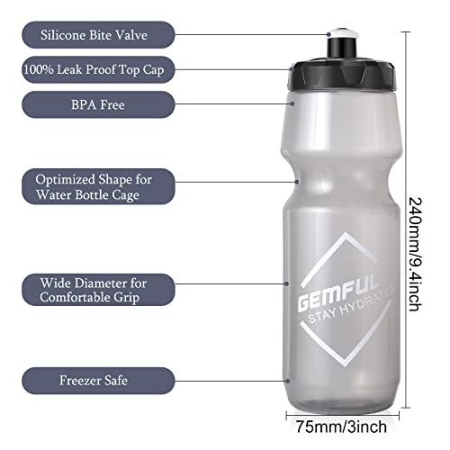 BPA-free 24oz squeeze water bottles for cycling