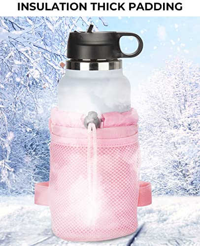 Pink Bike Cup Holder with Mesh Pockets