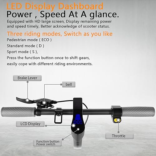 Electric Scooter - 10" Tires, 600W Motor, 19 Mph Speed