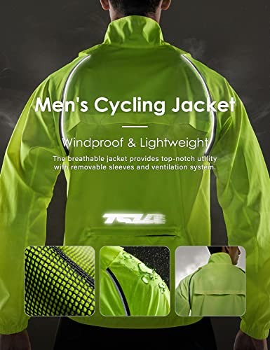 TSLA Men's Removable Sleeve Cycling Jacket