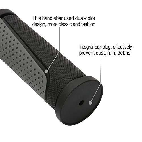 TOPCABIN 2X Short Mini Handlebar Bicycle Grips Fit Many Standard Bikes 90MM Length (Black + Grey)