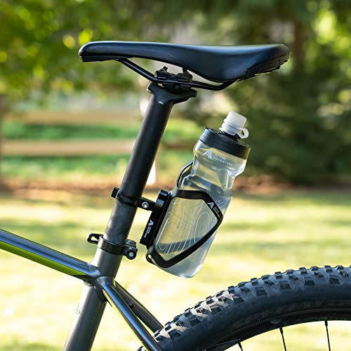 Map Black Bike Bottle Holder with Water Bottle