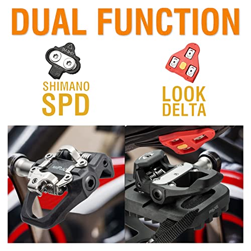 Litark SPD Spin Bike Pedals - Compatible with Look Delta & Shimano