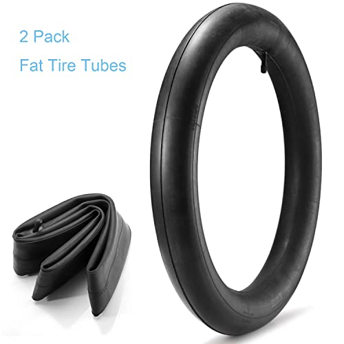 2 Pack 20x4 Fat Tire Bike Inner Tubes with Schrader Valve, 20 x 4.0 Premium Butyl Rubber Inner Tube for 20 inch Ebike Electric Bicycle