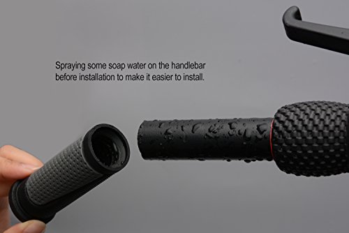 TOPCABIN 2X Short Mini Handlebar Bicycle Grips Fit Many Standard Bikes 90MM Length (Black + Grey)