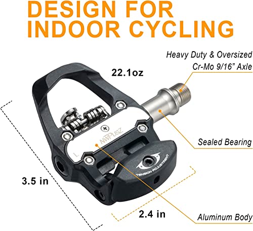 Litark SPD Spin Bike Pedals - Compatible with Look Delta & Shimano