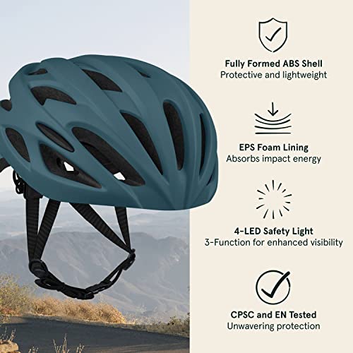 Silas Bike Helmet with Light - Lightweight & Comfortable