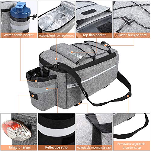 Lixada Bike Trunk Cooler Pannier Bag (Black)