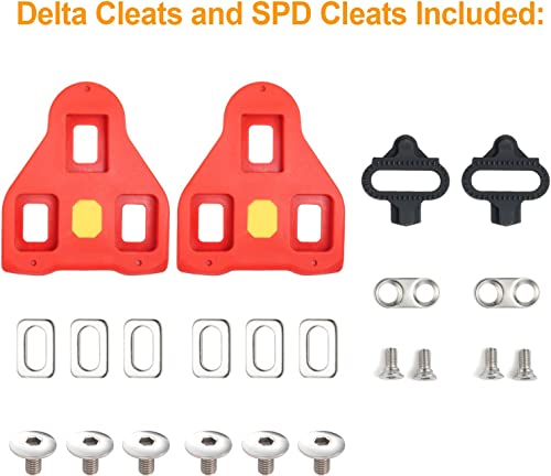 Litark SPD Spin Bike Pedals - Compatible with Look Delta & Shimano