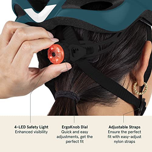 Silas Bike Helmet with Light - Lightweight & Comfortable