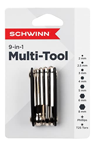 Schwinn Bike Mulit-Tool Kit for Bicycle Repairs, 9 in 1 Bike Tool