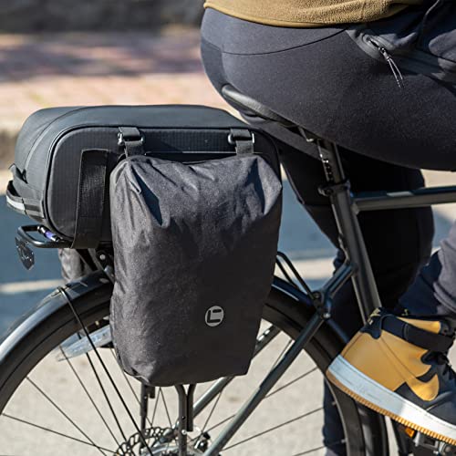 Bike Trunk Bag Bicycle 26L Storage Pannier Saddle Bag 3-in-1 Multifuction Rear Bike Cargo Rack Bags with Reflective Strips Waterproof Travel Accessories Expandable Luggage Trunk Bag For Cycling
