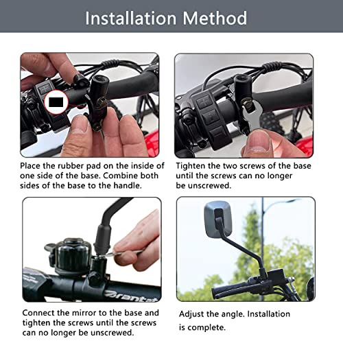 Wide angle handlebar bike mirror, 2pcs