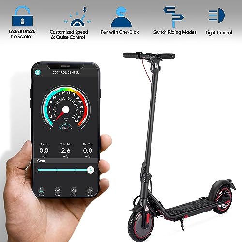 Foldable Electric Scooter: 450W Motor, 19Mph, 18/20 Miles