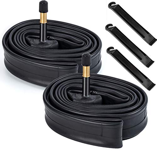 2 Pack 28" 700C Road Bike Tubes 700x35C/38C/40C/43C AV48mm Valve 700C Tubes Compatible with 700 x 35C 700x36C 700x37C 700 x 38C 700x39C 700 x 40C 700x41C 700 x 42C 700 x 43C Bike Tire Tubes