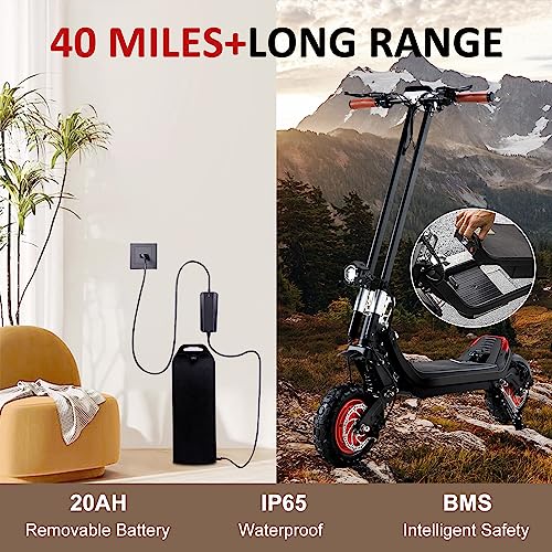 2400W Electric Scooter: 37mph, 60Miles Range, 11" Tire