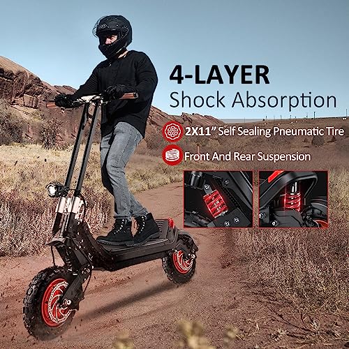 2400W Electric Scooter: 37mph, 60Miles Range, 11" Tire