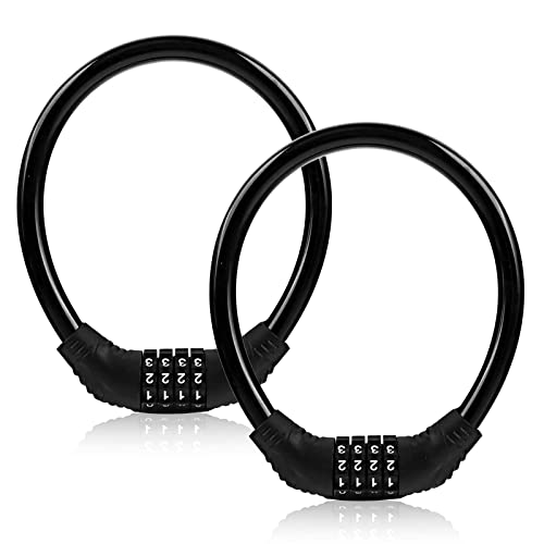 Heavy Duty Bike Cable Lock Set