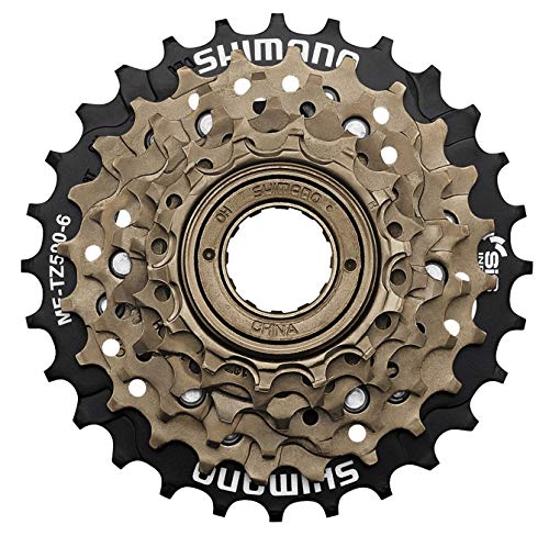 CyclingDeal Bicycle Mountain Bike 26 inch Double Wall Rims MTB Wheelset 26" 6 Speed with Compatible with Shimano MF-TZ500-6 14-28T Freewheel - Front & Back Wheels
