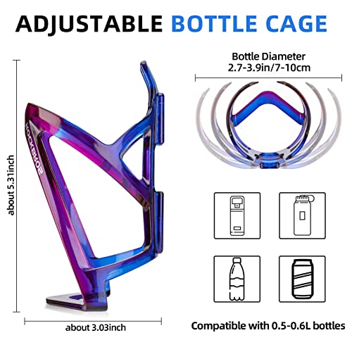Ultra-Light Bike Bottle Cages with Tool (2 Pack)