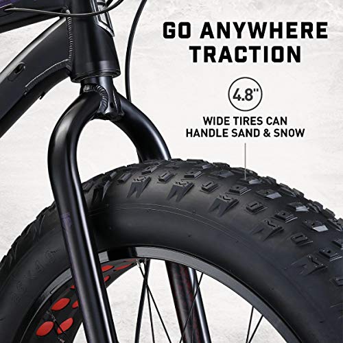 Mongoose Argus Fat Tire Mountain Bike, Black